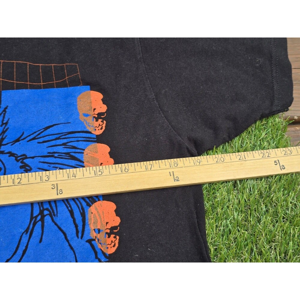 Hot topic Death Note Mens Size M Anime Manga  T-shirt Black Blue Orange EUC - Picture 7 of 9